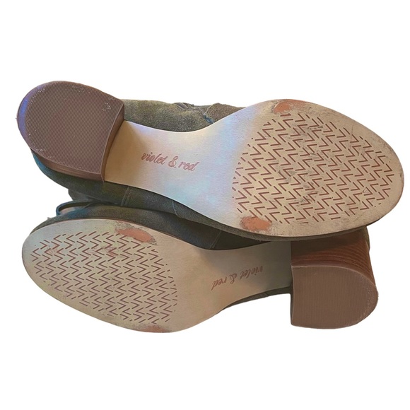 Olive Green Suede Boot Size 6 - Picture 9 of 17